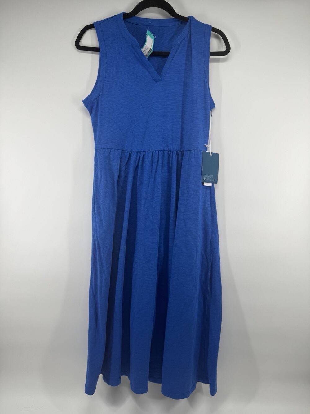 Market & Spruce Juls Slub Midi Dress Blue Medium Petite NWT